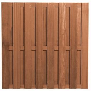 Tuinscherm bangkirai 15 planks HZ 180x180cm