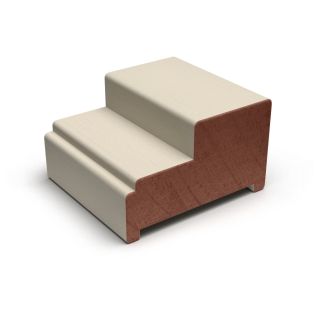 Hardhouten kozijn stomp wit gegrond 56x115mm