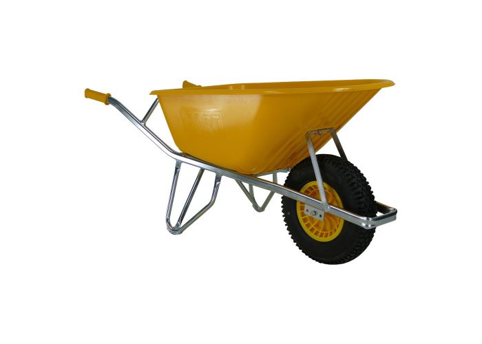 Fort stratenmakerskruiwagen geel 100 liter