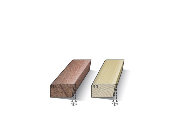 Vuren koplat halve e wit gegrond 12x68mm Vuren koplat halve e wit gegrond 12x68mm