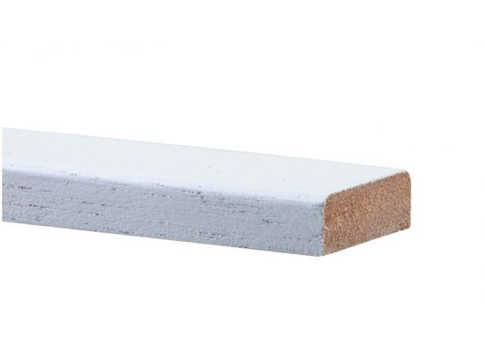 Hardhout koplat recht e wit gegrond 12x68mm