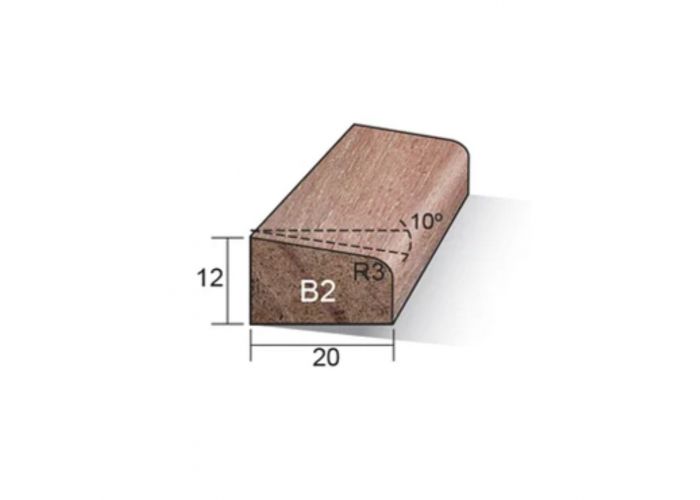 Hardhout glaslat b2 12x20mm