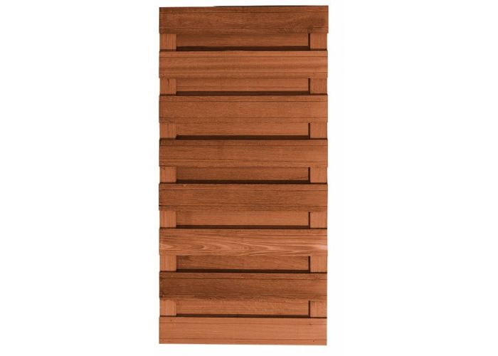 Tuinscherm bangkirai 15 planks 90x180cm