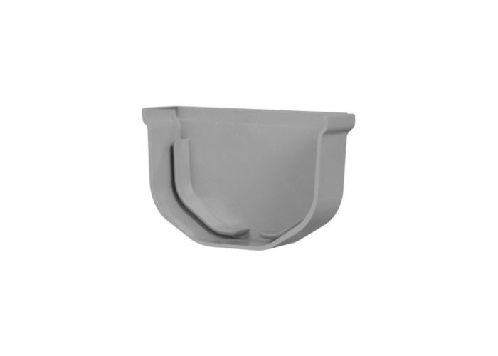 Mini mastgoot grijs eindstuk 65mm