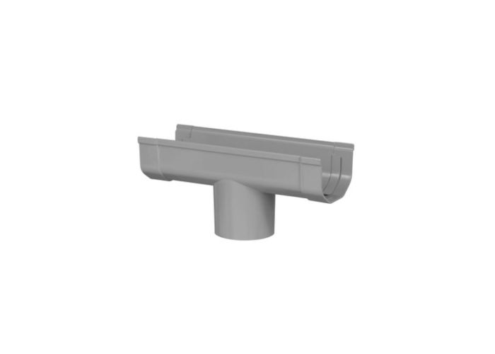 Mini mastgoot grijs gootuitloop 65mm