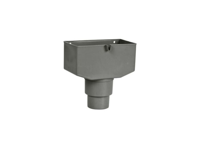 Vergaarbak grijs met overloop 80/100mm