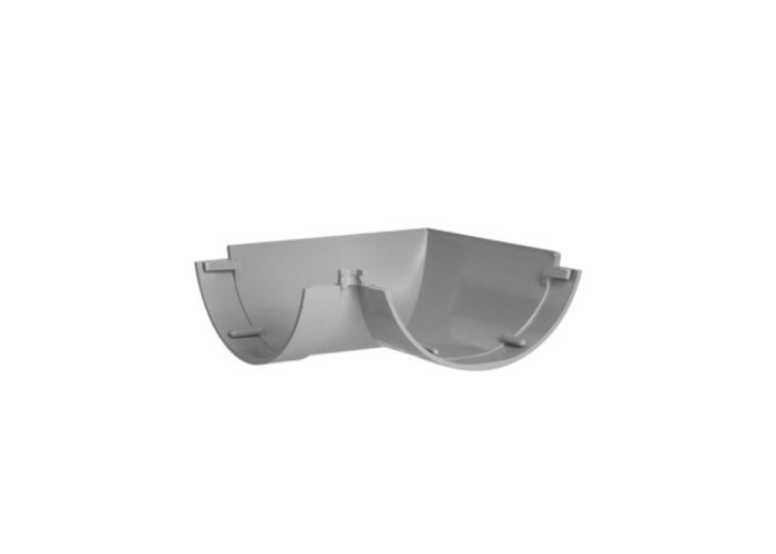 Mini mastgoot grijs hoekstuk 65mm