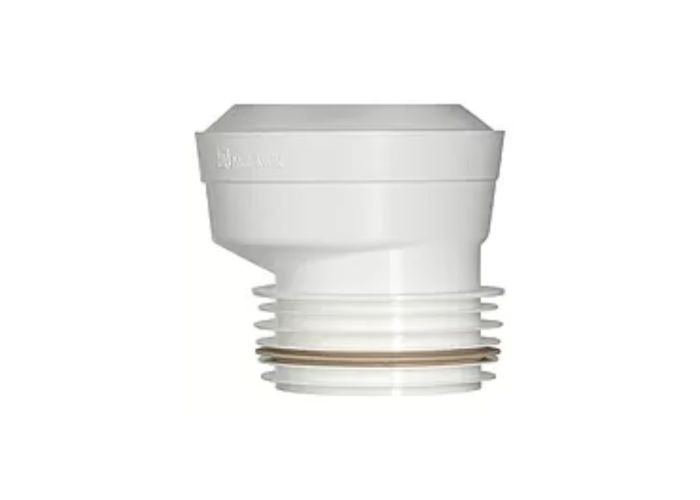 Closetaansluiting wit recht 2 x rubberring 110mm