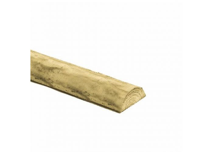 Half ronde regel vuren gefreesd Ø80x2500mm groen geïmpregneerd
