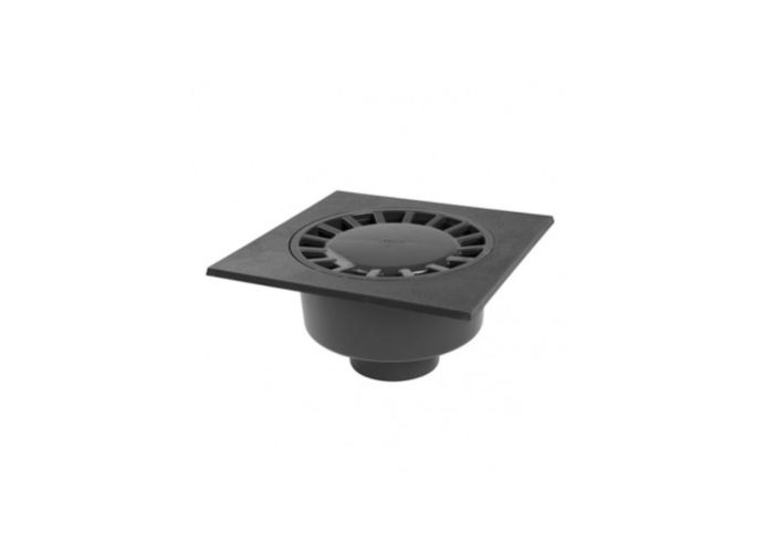 Putdeksel kunststof well flex zwart 20x20cm