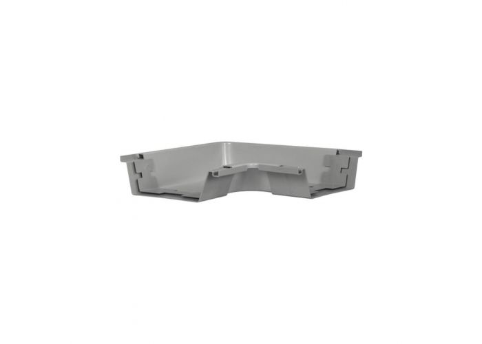 Bakgoot grijs binnenhoek 125mm