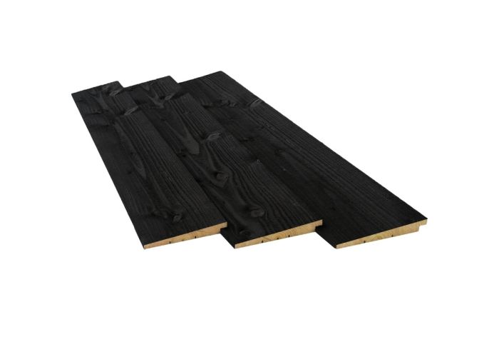Rabat douglas Zweeds gespoten zwart 12-25x180mm