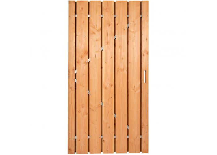 Tuindeur coloured fijnbezaagd stalen frame 195x120cm incl duimen