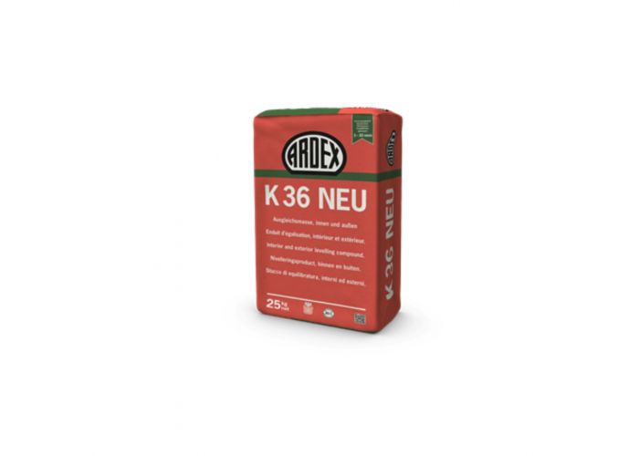 Ardex k36 vloeregalisatie binnen en buiten laagdikte tussen 3 en 30mm zak 25kg