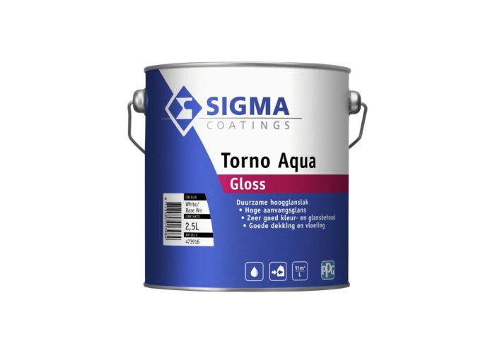 Sigma torno aqua gloss wit / basis wn 2,5 liter