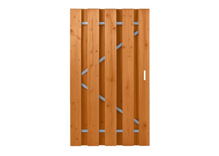 Tuindeur douglas geschaafd stalen frame 195x100cm incl duimen