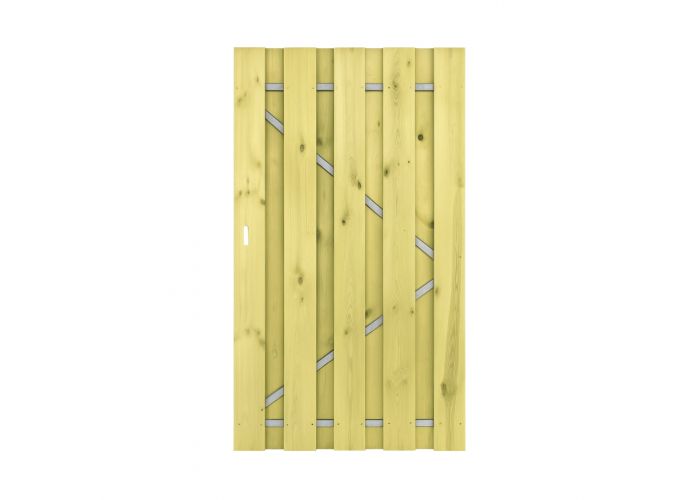 Tuindeur grenen stalen frame 190x120cm incl duimen