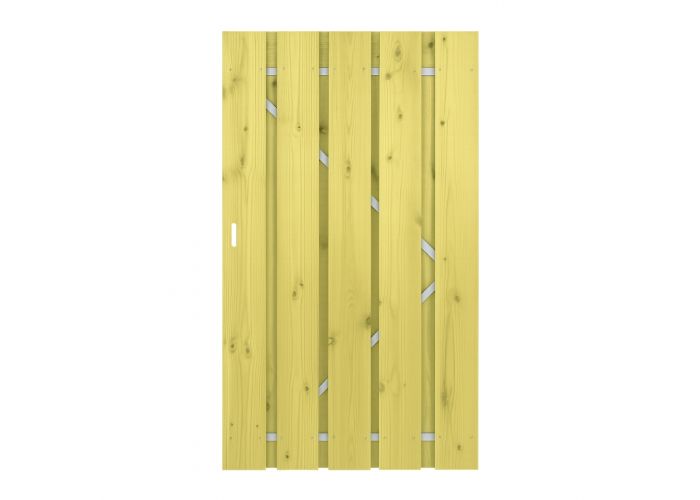 Tuindeur vuren stalen frame 190x120cm incl duimen