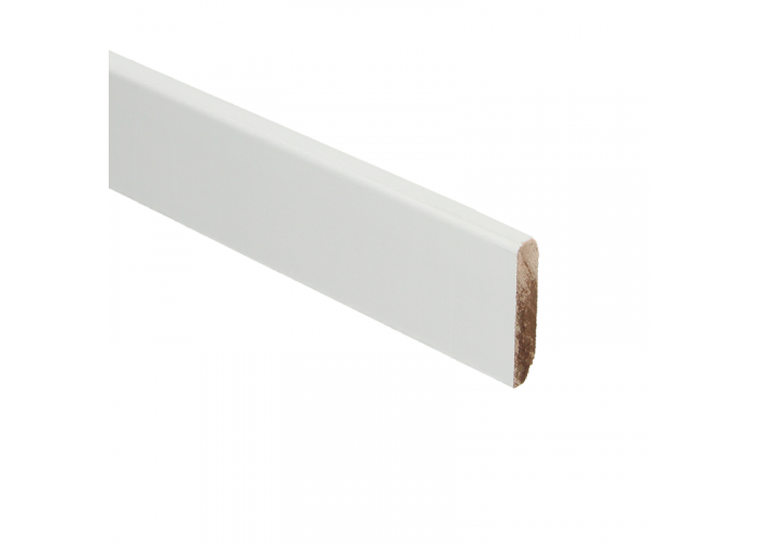 Grenen koplat recht e wit gegrond 12x45mm