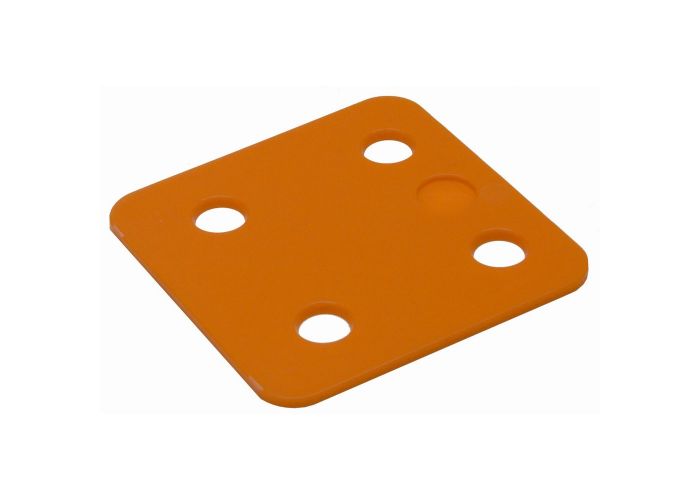 GB drukplaat zonder sleuf 2.0x70x70mm oranje 34702 / 48 stuks