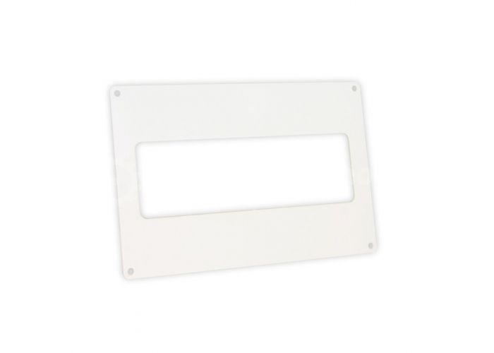 Ventilatiekanaal afdekplaat wit vlak 204x60mm