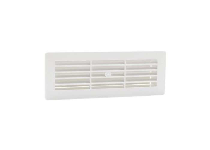 Ventilatiekanaal rooster wit afsluitbaar 204x60mm