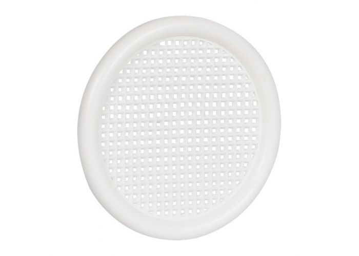 Ventilatierozet met kraag kunststof wit 56mm