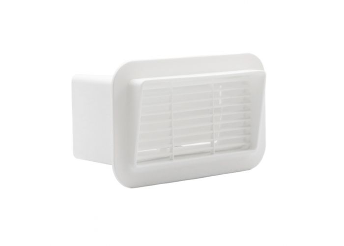 Ventilatiekanaal lamellenrooster wit 110x54mm