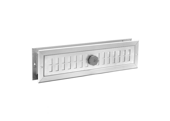Alu. deurrooster 470x121mm geanodiseerd