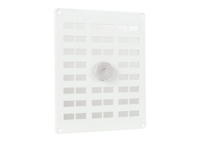 Alu. schuifrooster 250x200mm, gaas,  wit