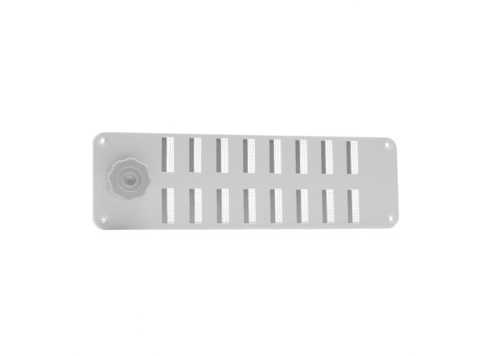 Alu. schuifrooster 300x90mm wit