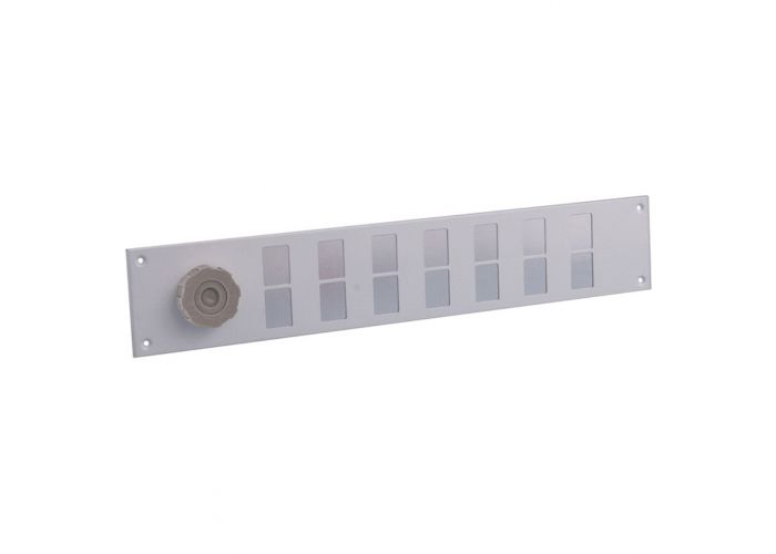 Alu. schuifrooster 500x90mm met gaas wit