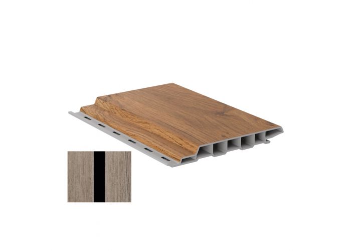 Colordeck sponningdeel 19x148mm anteak combi zwart nerf