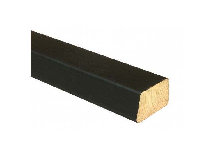 Achterhout schuin ne geimpregneerd zwart behandeld brandklasse b 28x45mm