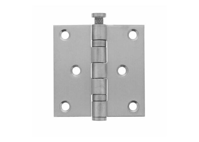 Kogelscharnier rvs recht 76x76mm dx