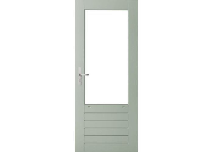 Wk046 stapeldorpeldeur  borstweringhoogte 660mm grijs gegrond 930x2015x38mm