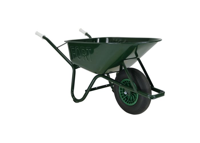 Fort bouwkruiwagen groen staal 80 liter