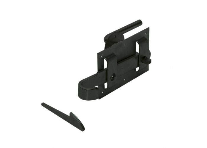 Boerenklinkstel epoxy zwart compleet 70911