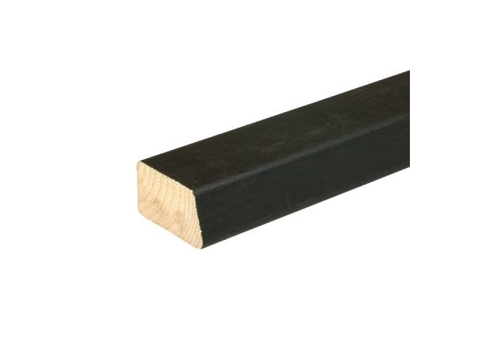 Achterhout schuin ne zwart behandeld 34x45mm