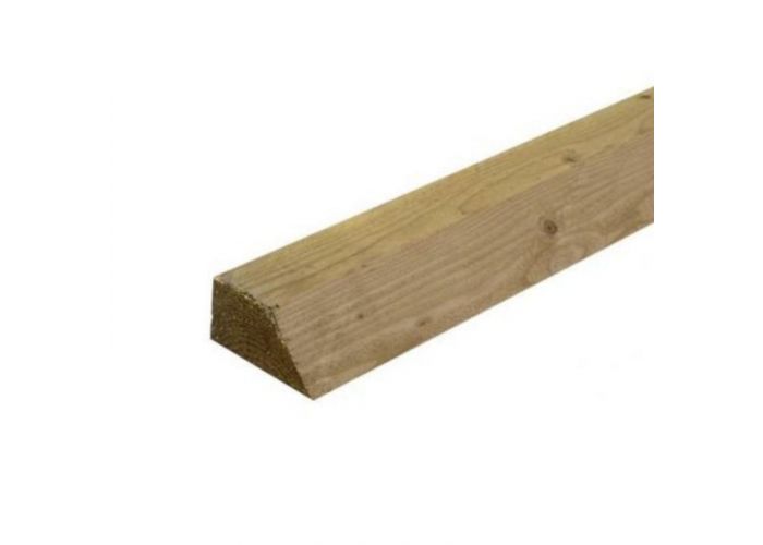 Achterhout schuin ne groen geimpregneerd 28x45mm