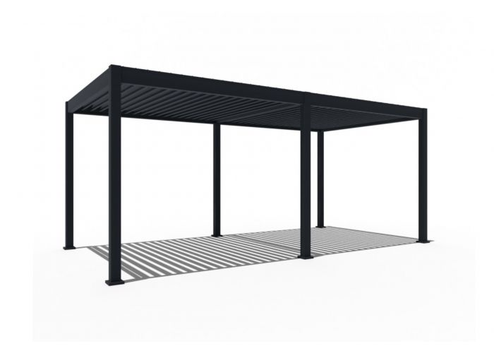 CarpGarant premium overkapping antraciet incl electrisch dak en ledverlichting 300x600cm