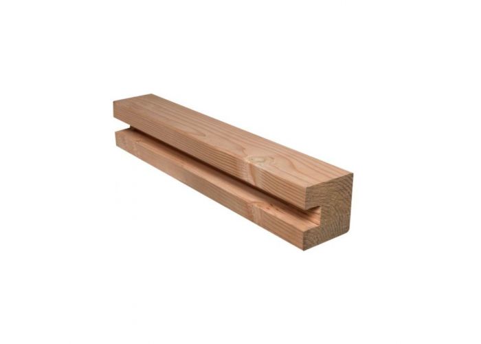 Douglas eindpaal met sponning 95x95x3000mm