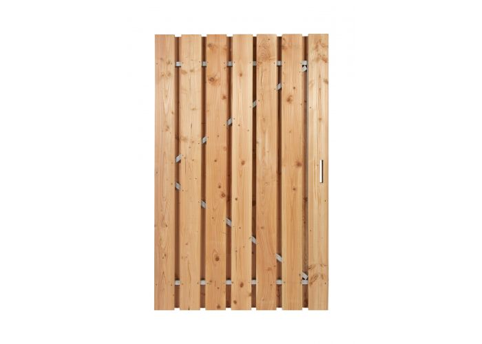 Tuindeur douglas geschaafd stalen frame 180x100cm incl duimen