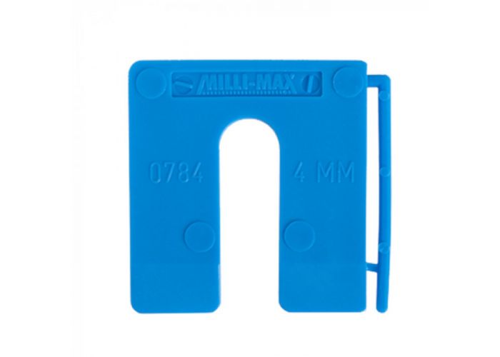 Millimax uitvulplaatje kunststof blauw 47x50x4,0mm 100 stuks