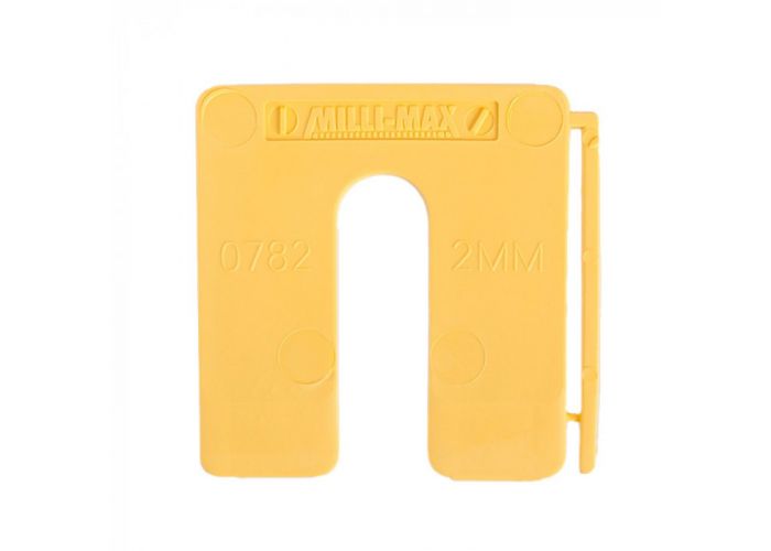 Millimax uitvulplaatje kunststof geel 47x50x2,0mm 200 stuks