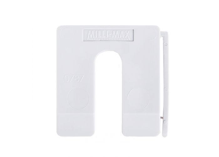 Millimax uitvulplaatje kunststof wit 47x50x1,0mm 400 stuks