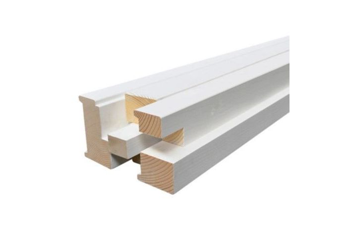 Grenen kozijn stomp met tochtstrip wit gegrond 56x90mm