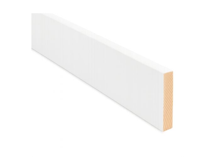 Grenen plint wit gegrond 12x120mm