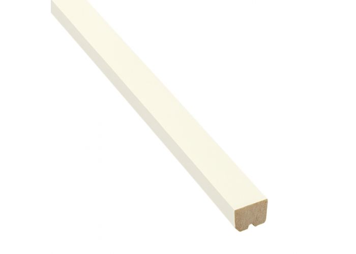 Hardhout glaslat f2 wit gegrond 17x20mm