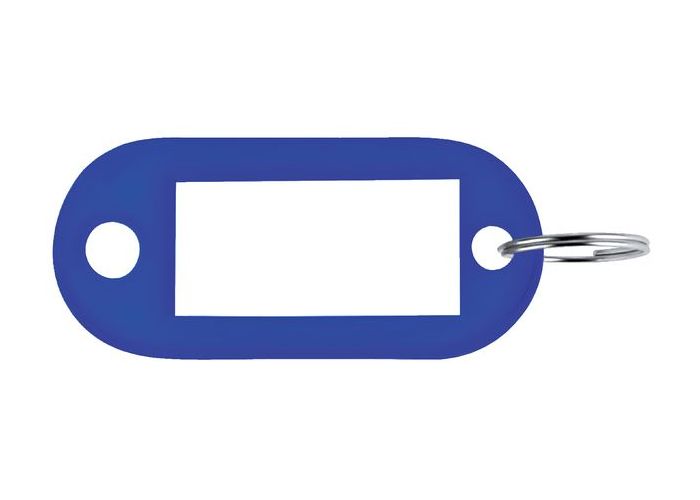 Sleutellabel kunststof blauw